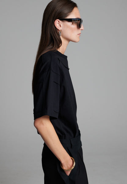 Cut Out Tee Black