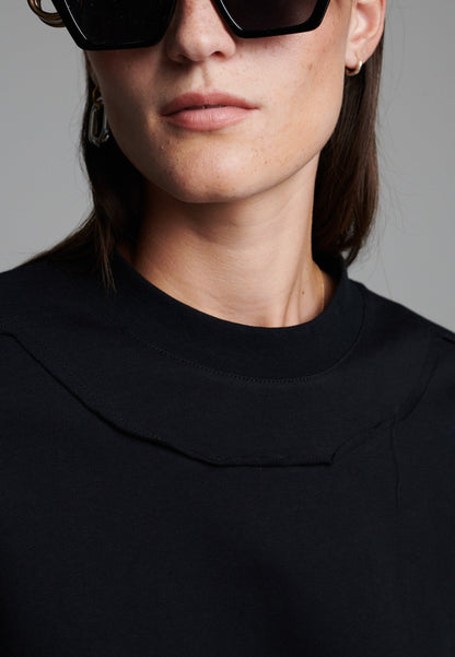 Cut Out Tee Black