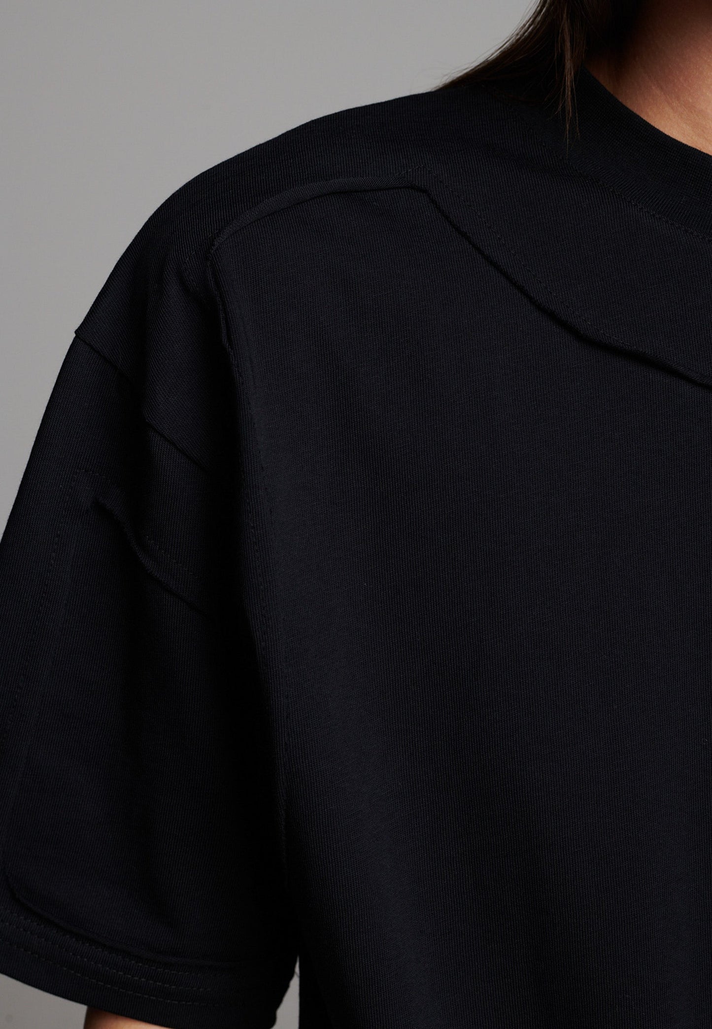 Cut Out Tee Black