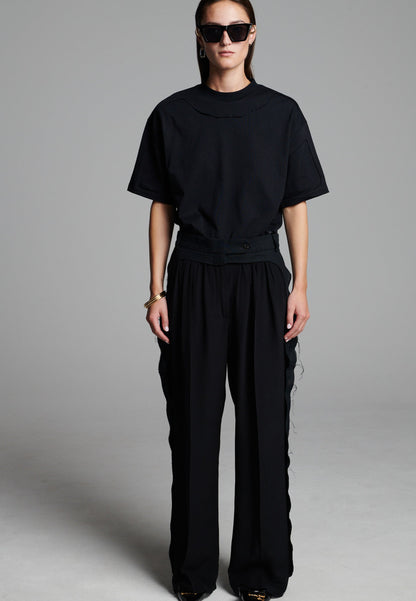Cut Out Tee Black