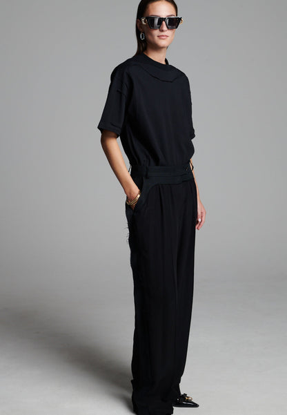 Cut Out Tee Black
