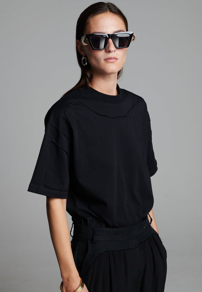 Cut Out Tee Black