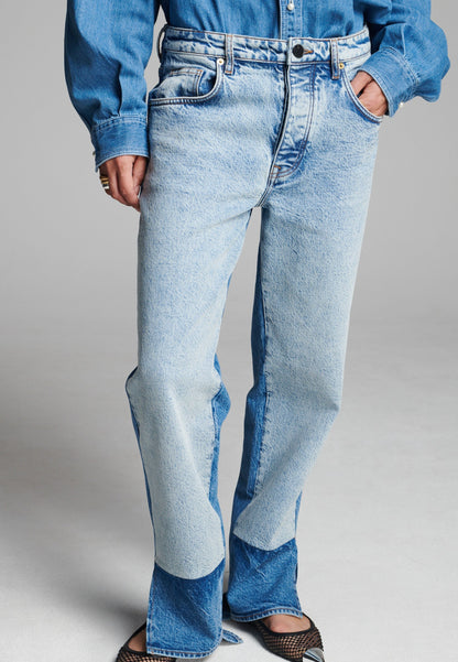 Twist Two Colour Pants Blue