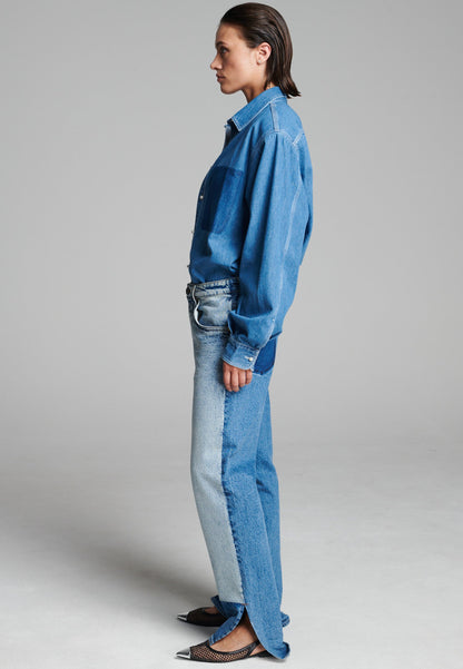 Twist Two Colour Pants Blue