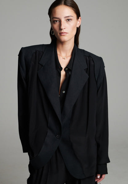 Cutted Blazer Black