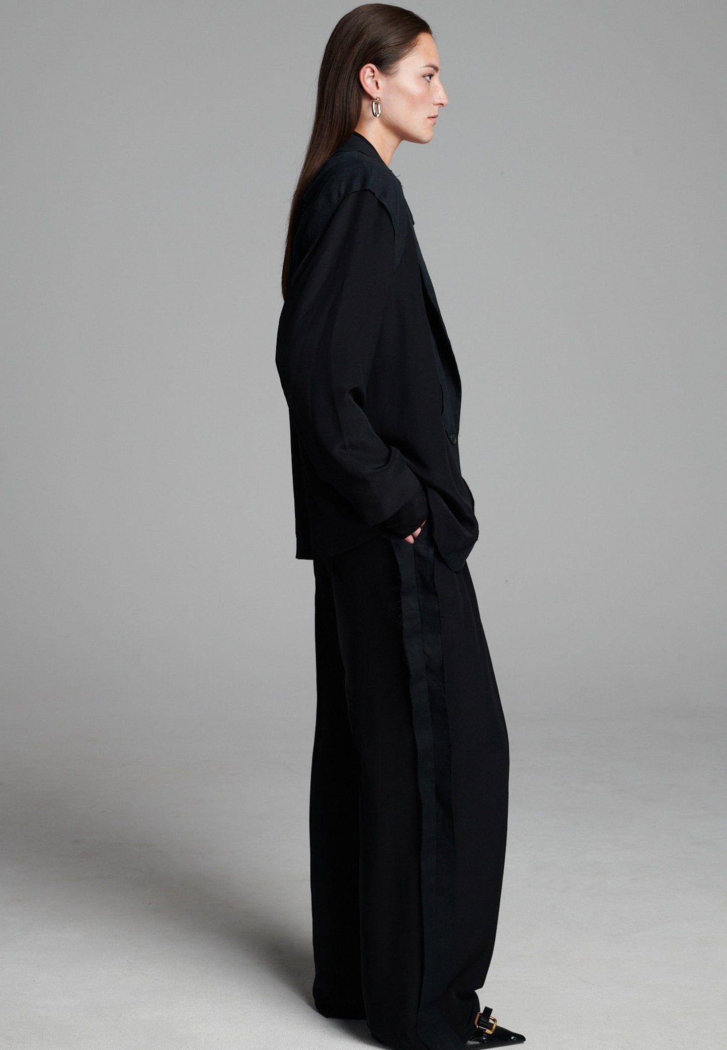 Cutted Blazer Black