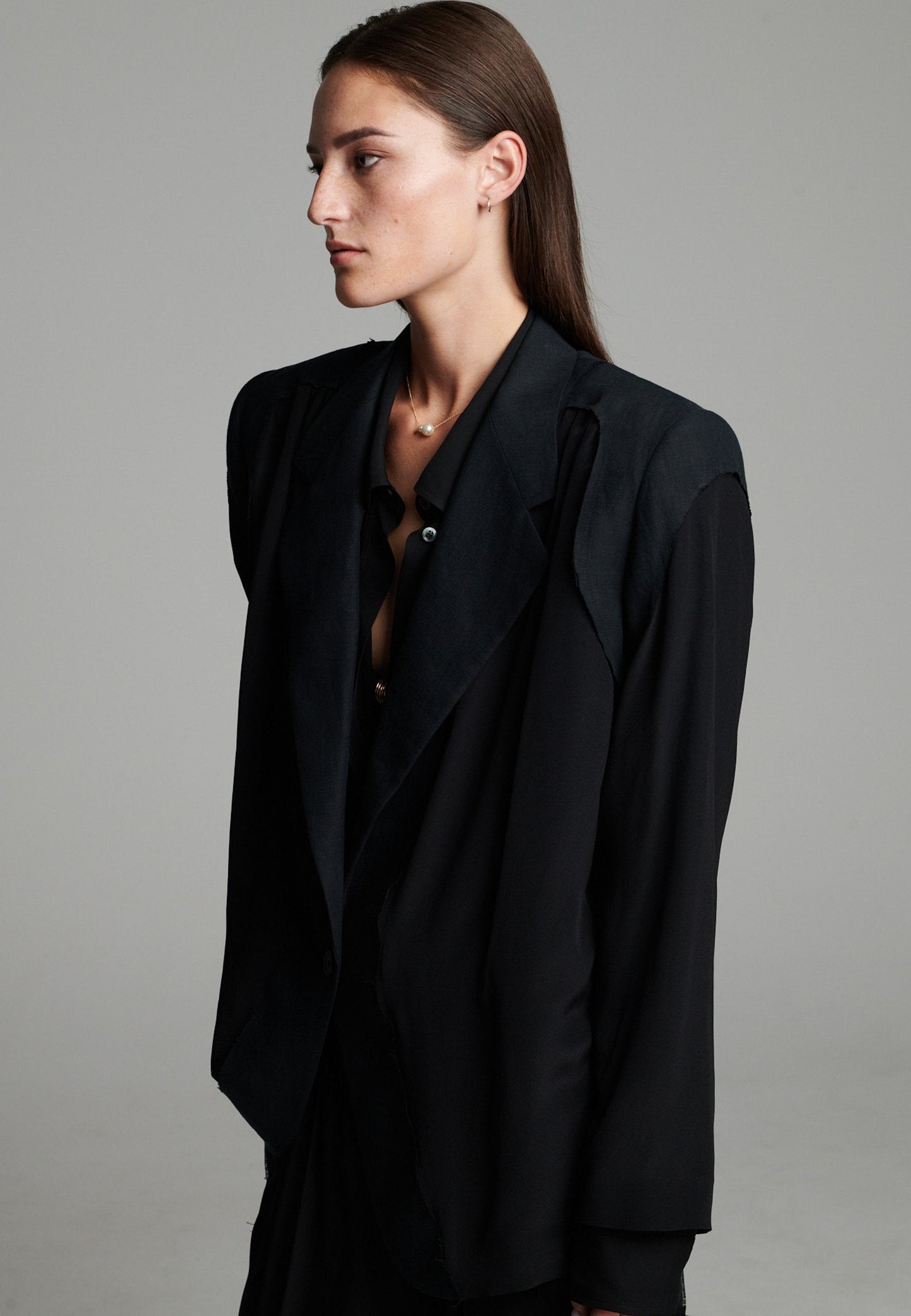 Cutted Blazer Black