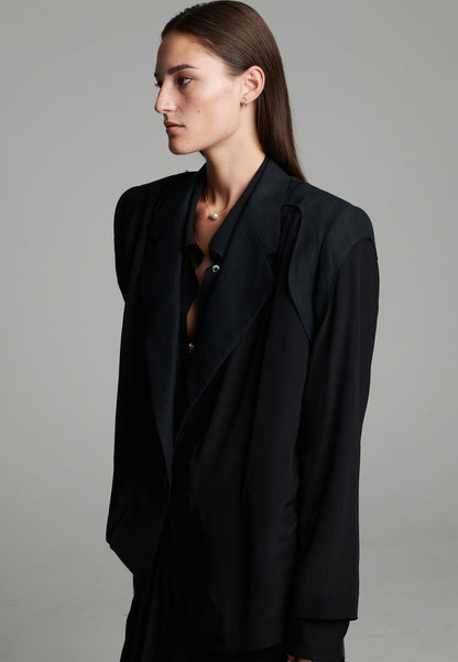 Cutted Blazer Black