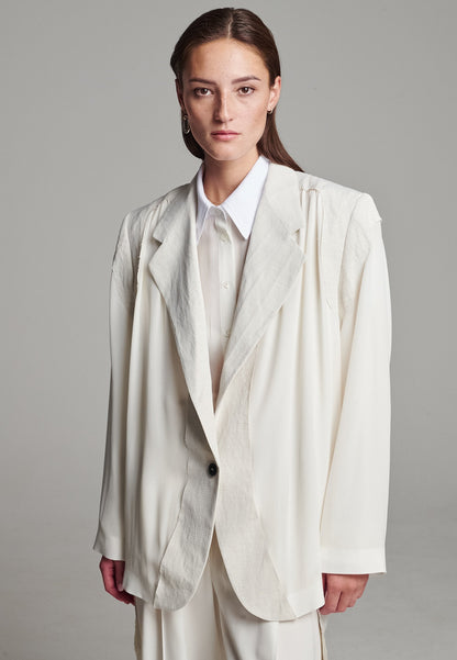 Cutted Blazer Ivory