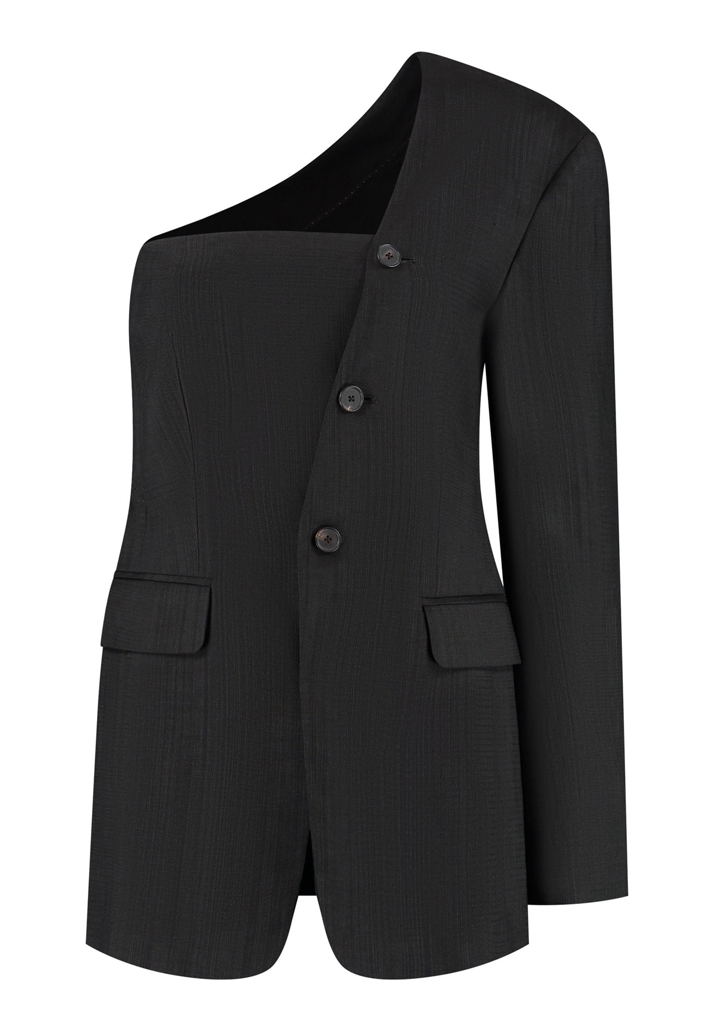 Score-1 Sleeve Blazer Black
