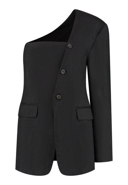 Score-1 Sleeve Blazer Black