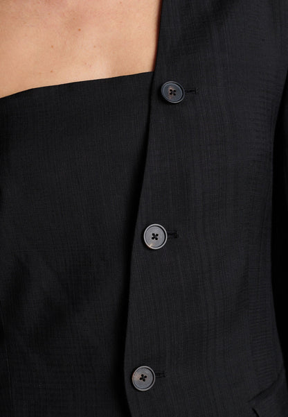 Score-1 Sleeve Blazer Black
