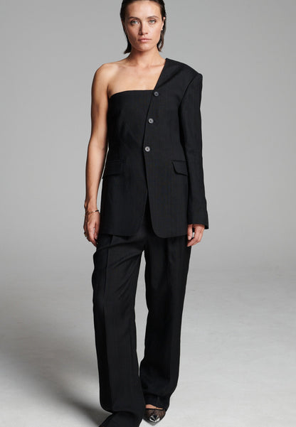 Score-1 Sleeve Blazer Black