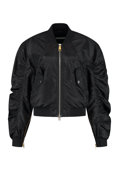 Zip Bomber Jacket Black